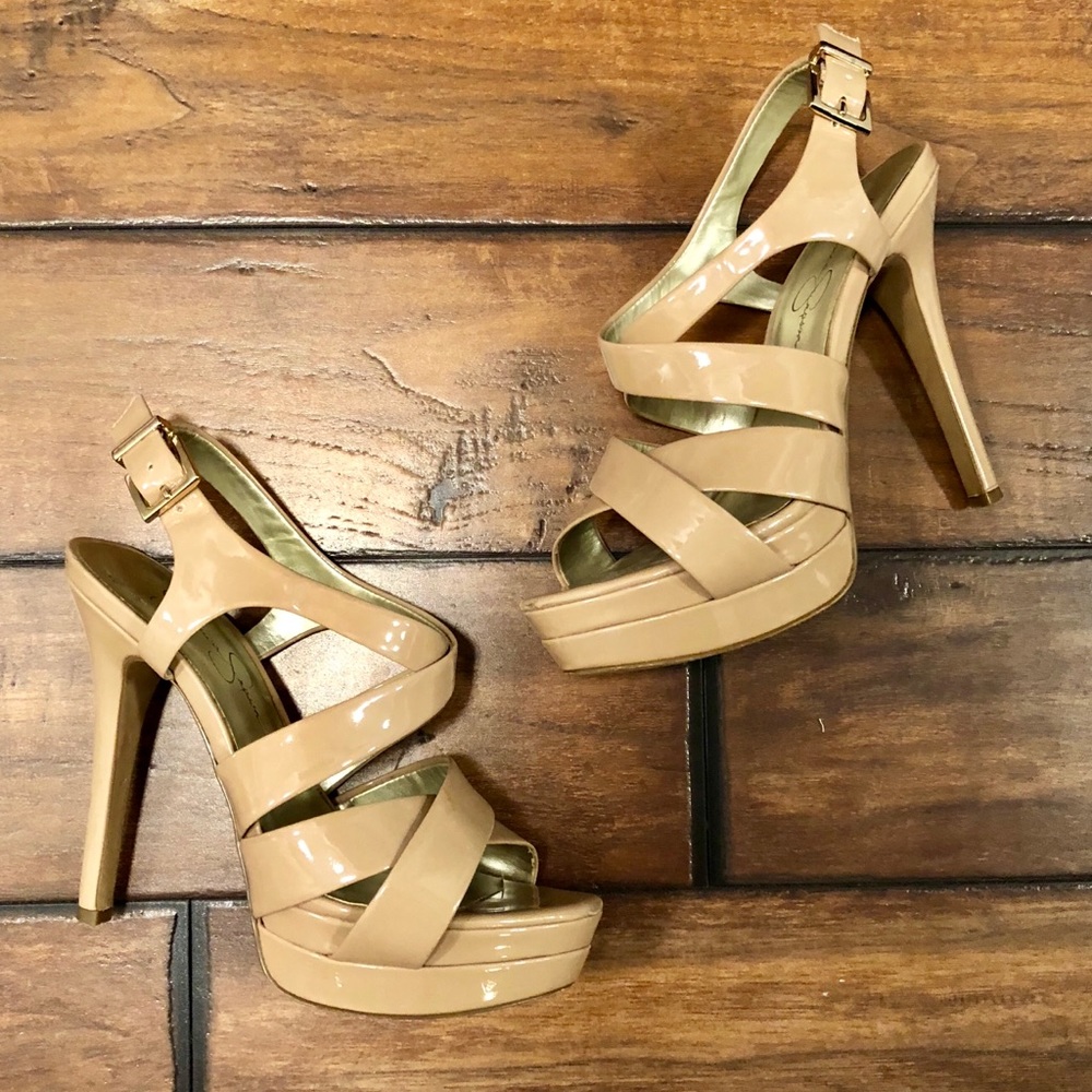 Nude Jessica Simpson Strappy Heel